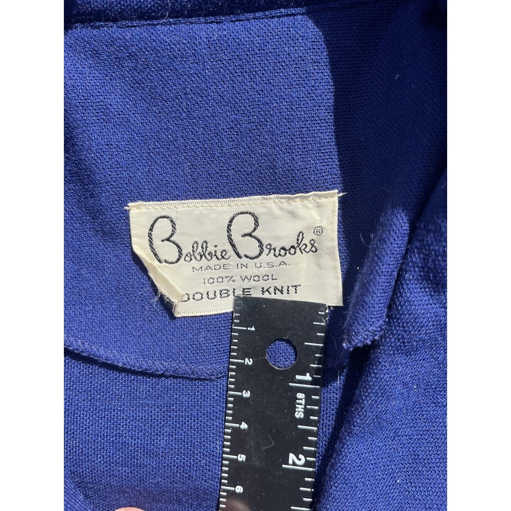 Vintage Bobbie‎ Brooks Blazer Womens Small Blue Cropped Double Knit Made USA 70s - Picture 5 of 7